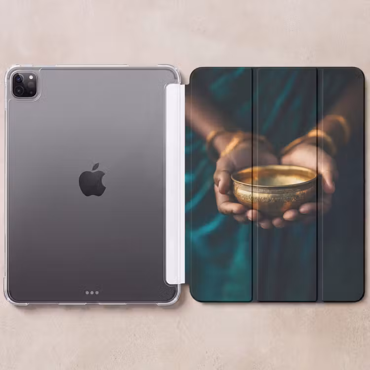 iPad-Hülle - Gold - Schale - Blau — 6
