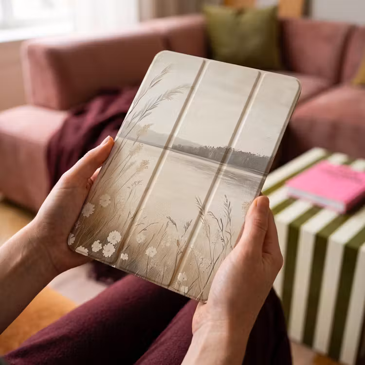 iPad-Hülle - See - Wasser - Natur - Beige — 4