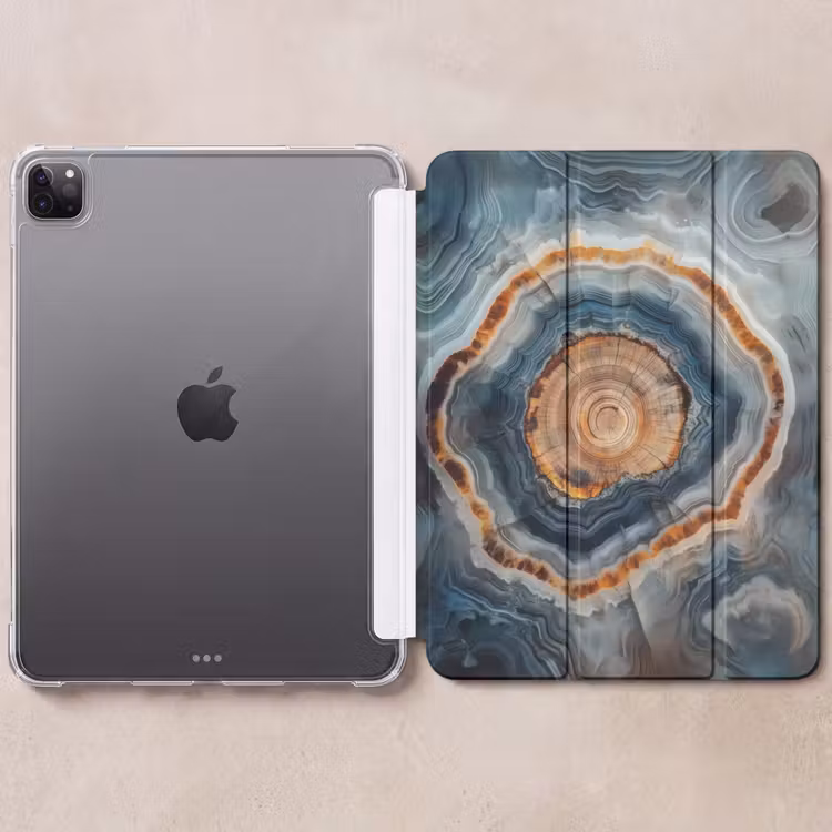 iPad-Hülle - Kreis - Ringe - Stein - Schattierungen — 6