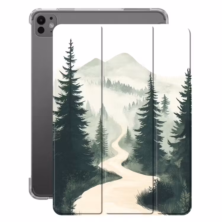 iPad-Hülle - Pfad - Bäume - Wald - Illustration — 1