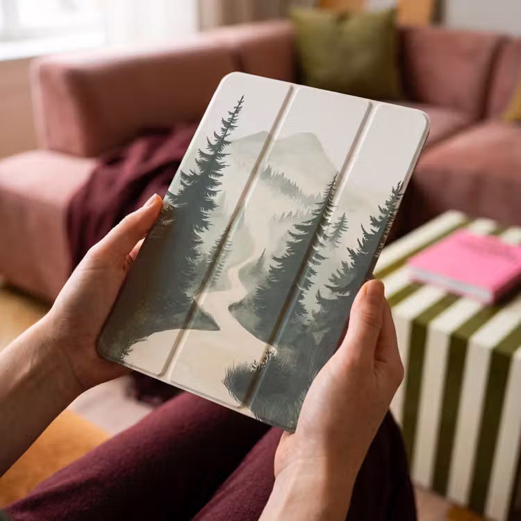 iPad-Hülle - Pfad - Bäume - Wald - Illustration — 4