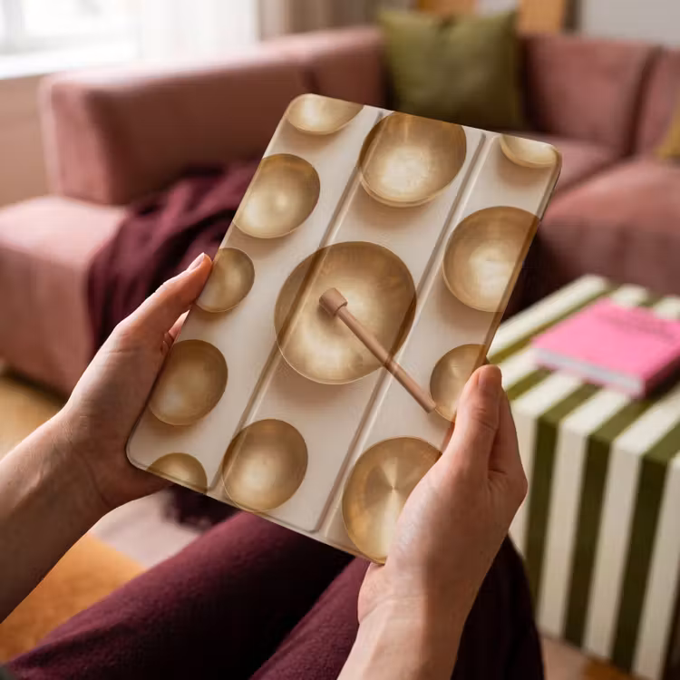 iPad-Hülle - Symmetrisch - Gold - Bronze - Balance — 4