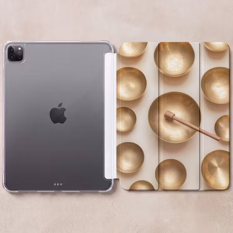 iPad-Hülle - Symmetrisch - Gold - Bronze - Balance — 6