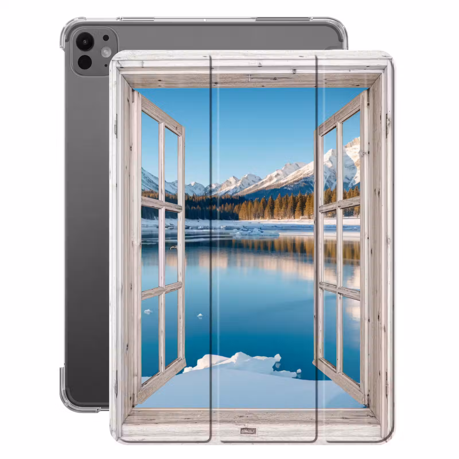iPad-Hülle - Landschaft - Winter - See - Berg - Aussicht - Licht — 1
