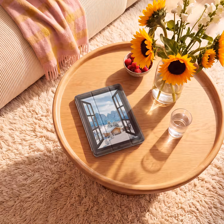 iPad-Hülle - Aussicht - Winter - Landschaft - Hütte - Berge — 2