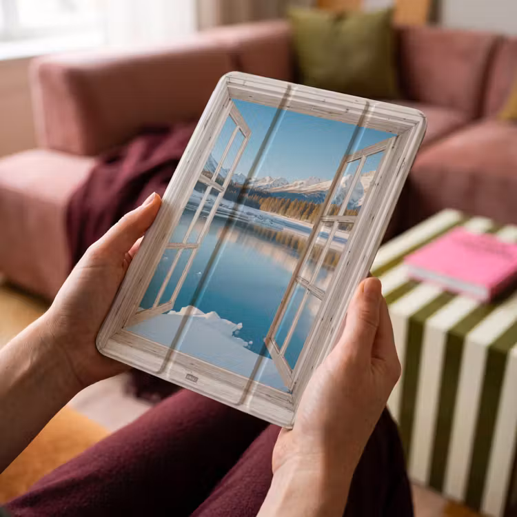 iPad-Hülle - Landschaft - Winter - See - Berg - Aussicht - Licht — 4