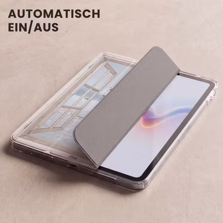 iPad-Hülle - Durchsichtig - Pferde - Winter - Tiere - Natur - Weiß — 5
