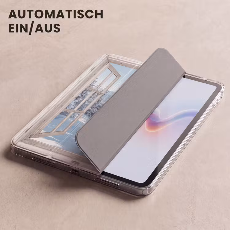 iPad-Hülle - Durchsichtig - Winter - Landschaft - Natur - Berg - Bäume - Weiß — 5