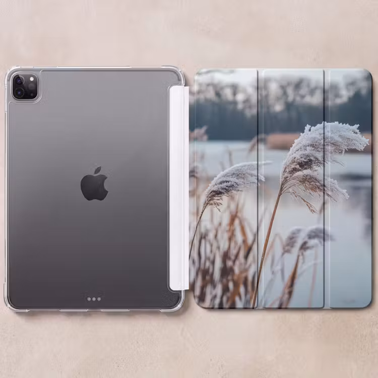 iPad-Hülle - Schilf - Gras - Natur - Winter - See — 6