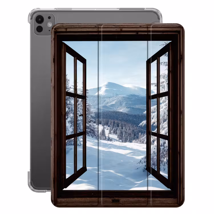 iPad-Hülle - Winter - Landschaft - Natur - Berg - Bäume - Aussicht - Ansichten — 1