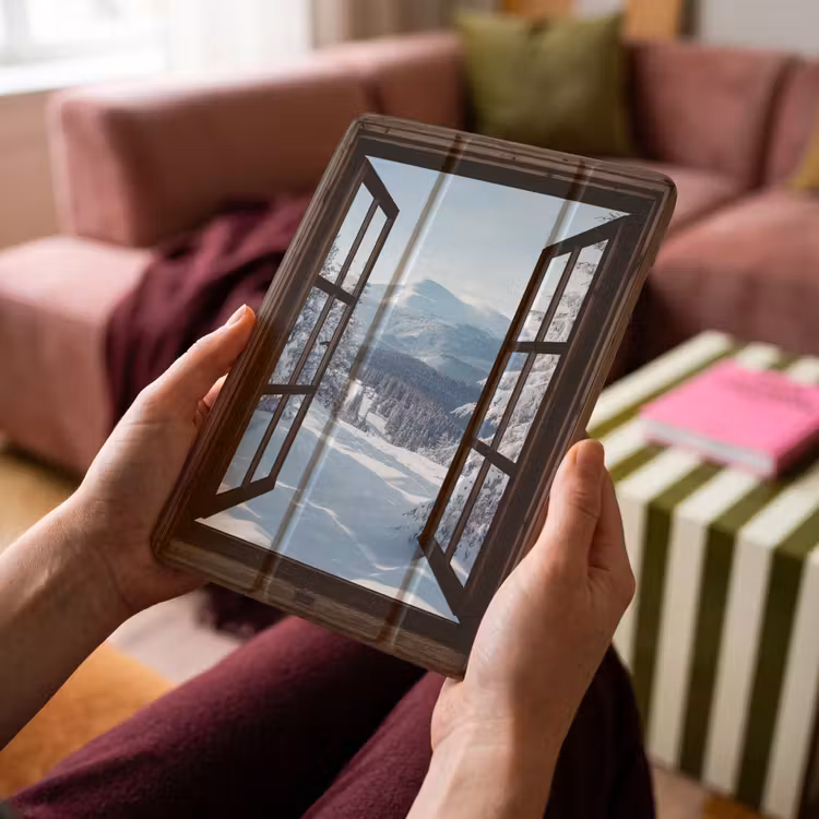 iPad-Hülle - Winter - Landschaft - Natur - Berg - Bäume - Aussicht - Ansichten — 4