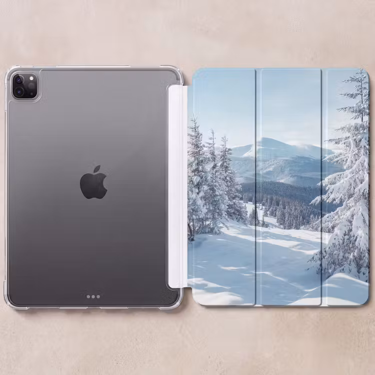 iPad-Hülle - Winterlandschaft - Natur - Berge - Bäume - Schnee — 6