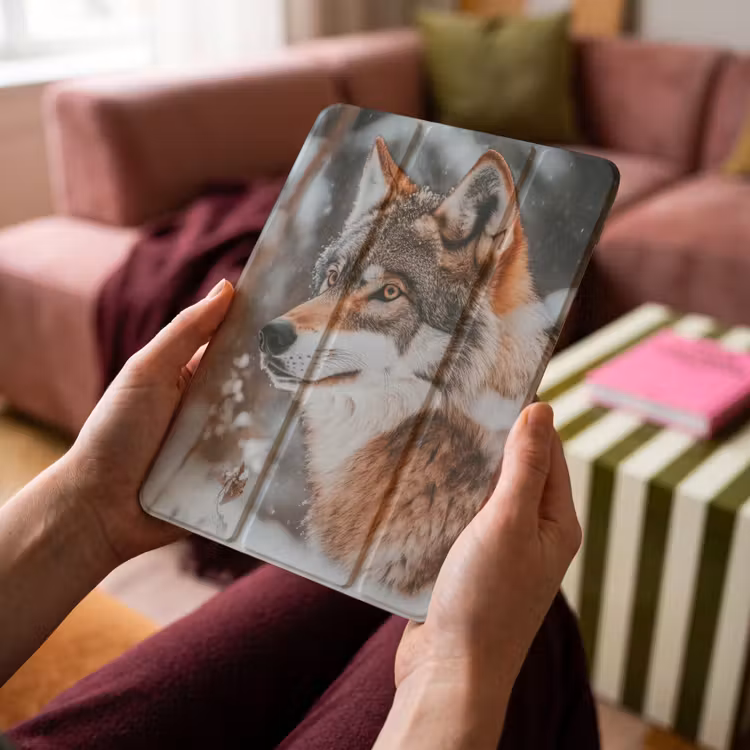 iPad-Hülle - Wolf - Schnee - Winter - Tiere - Natur - Schnee — 4