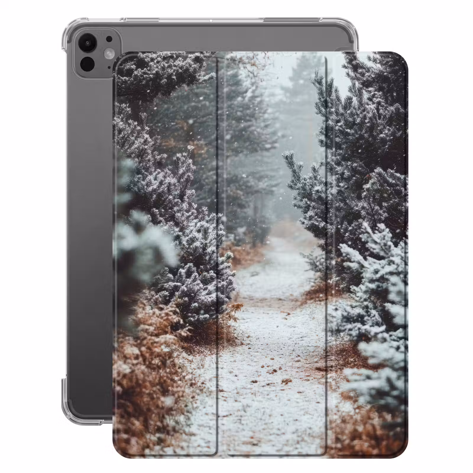 iPad-Hülle - Wald - Winter - Bäume - Natur - Weg - Schnee — 1