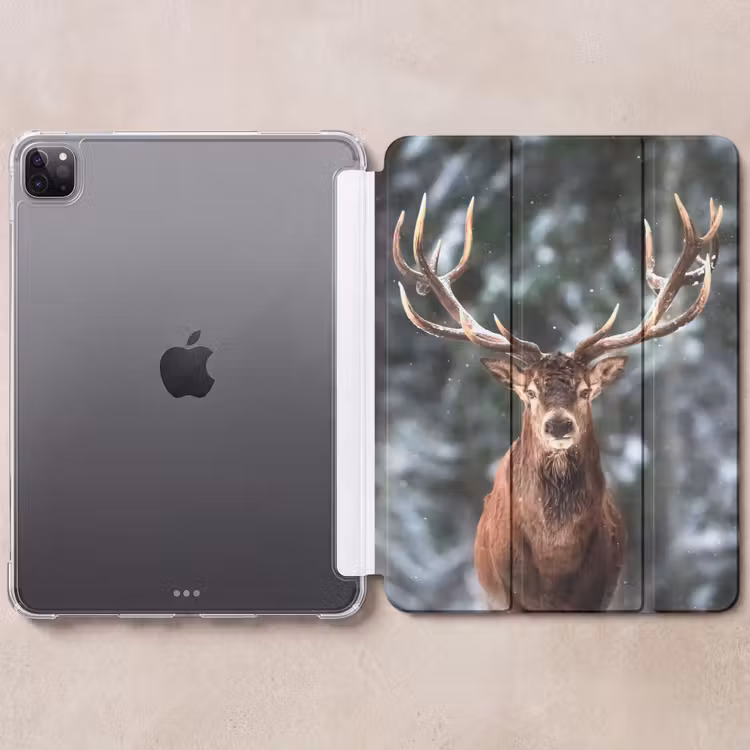 iPad-Hülle - Rotwild - Winter - Schnee - Wald - Natur - Tier — 6