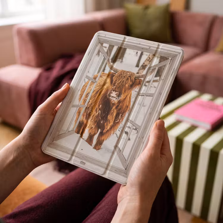 iPad-Hülle - Schottische Highlander - Schnee - Winter - Natur - Tier - Aussicht - Ländlich — 4