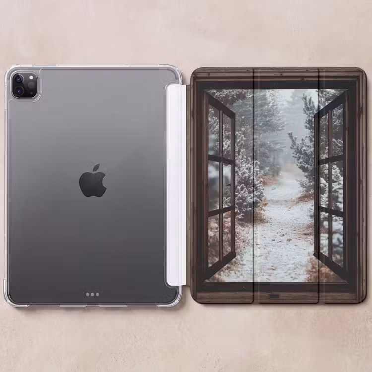 iPad-Hülle - Wald - Winter - Bäume - Natur - Weg - Aussicht — 6