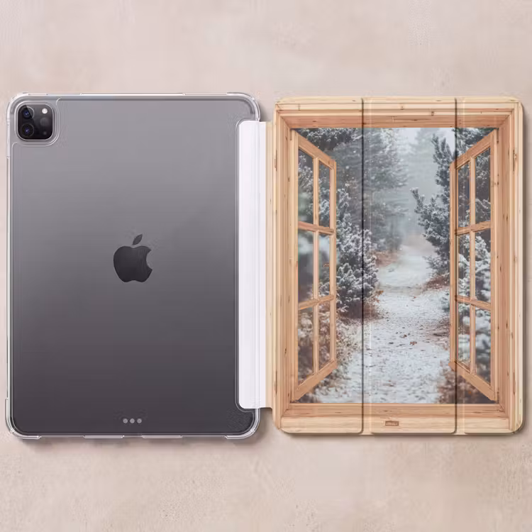 iPad-Hülle - Wald - Winter - Bäume - Natur - Weg - Aussicht — 6