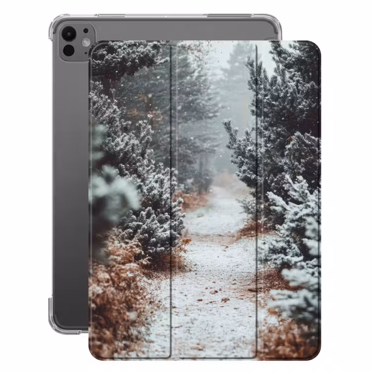 iPad-Hülle - Wald - Winter - Bäume - Natur - Weg - Schnee — 1