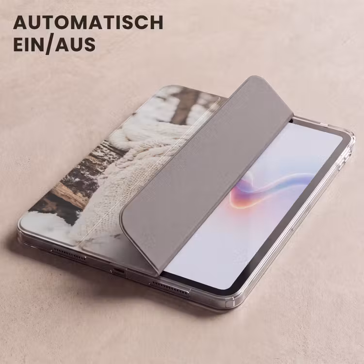 iPad-Hülle - Decke - Weiß - Baumstumpf - Winter - Schnee — 5