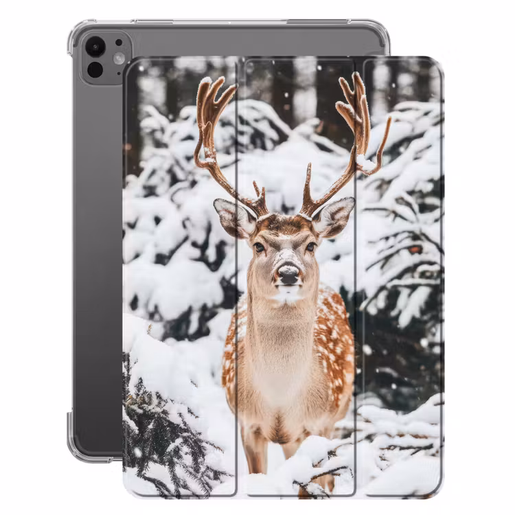 iPad-Hülle - Hirsche - Schnee - Winter - Wald - Tiere — 1