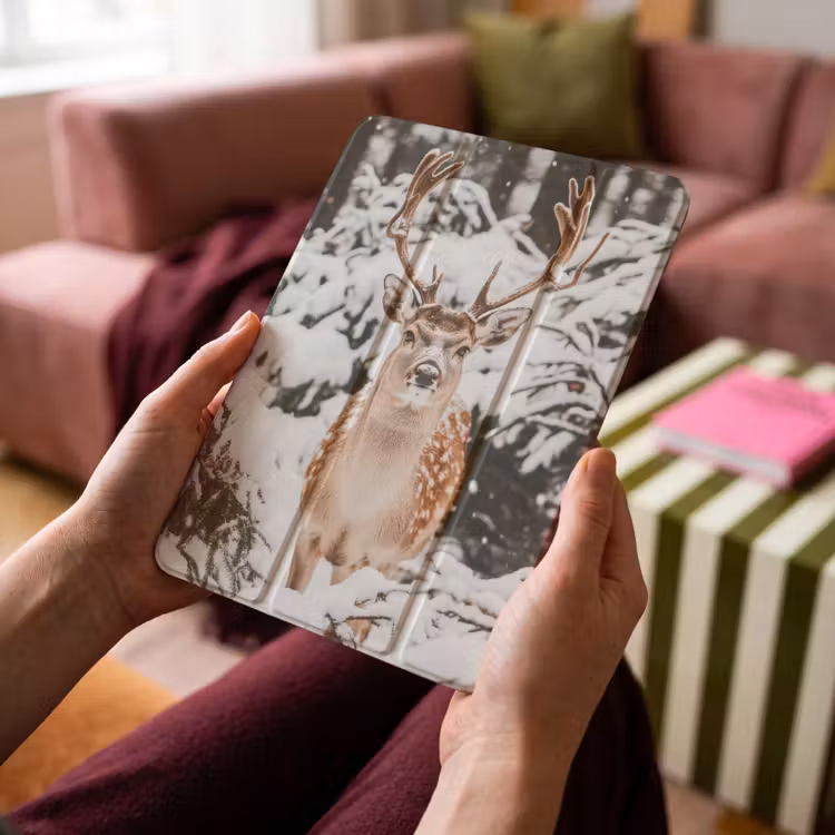 iPad-Hülle - Hirsche - Schnee - Winter - Wald - Tiere — 4
