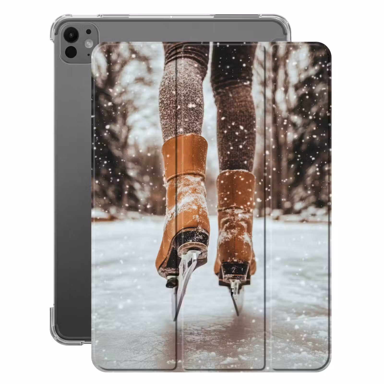 iPad-Hülle - Schlittschuhlaufen - Eis - Winter - Schnee — 1