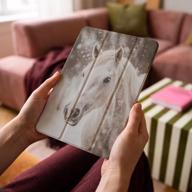 iPad-Hülle - Pferd - Weiß - Winter - Natur - Schnee - Tiere — 4