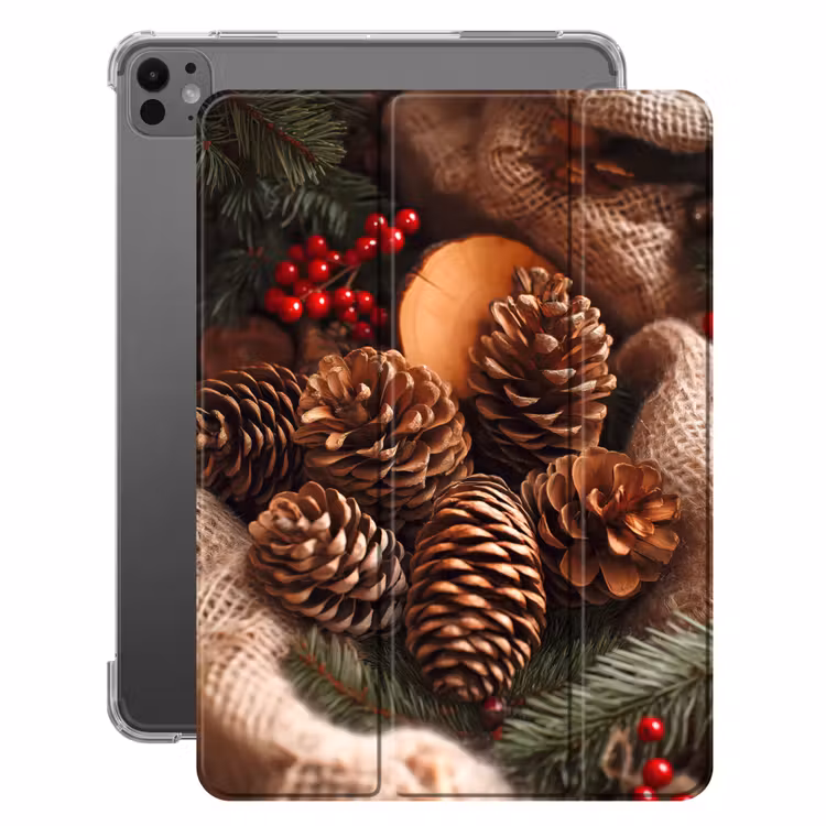 iPad-Hülle - Tannenzapfen - Baum - Winter - Natur - Braun — 1