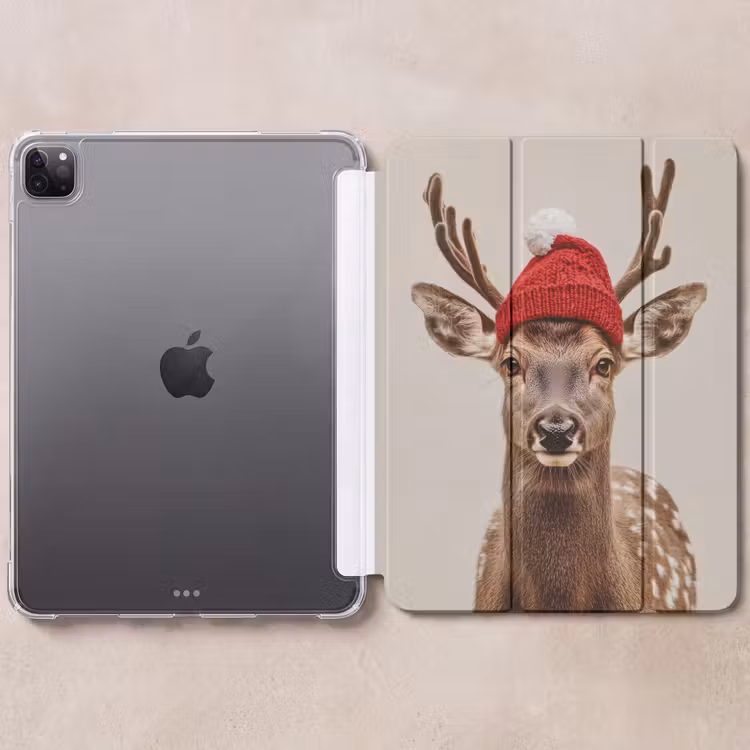 iPad-Hülle - Hirsch - Weihnachten - Hut - Tiere - Winter - Lustig — 6