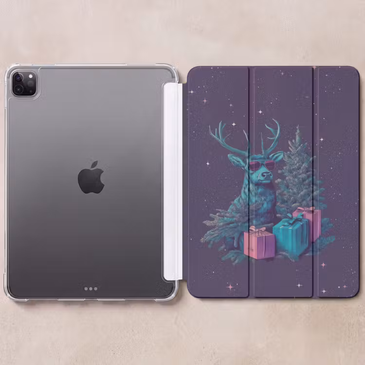 iPad-Hülle - Rentier - Sonnenbrille - Neon - Weihnachtsbaum — 6