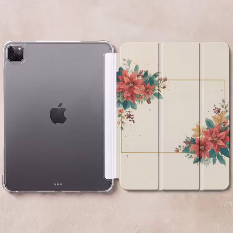 iPad-Hülle - Weihnachten - Weihnachtsstern - Rahmen - Farbenfroh — 6