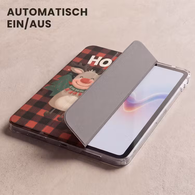 iPad-Hülle - Weihnachtsmann - Rentier - Text - Rot - Schwarz — 5