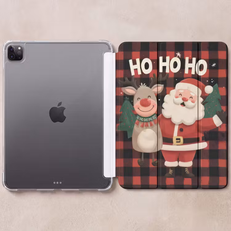 iPad-Hülle - Weihnachtsmann - Rentier - Text - Rot - Schwarz — 6