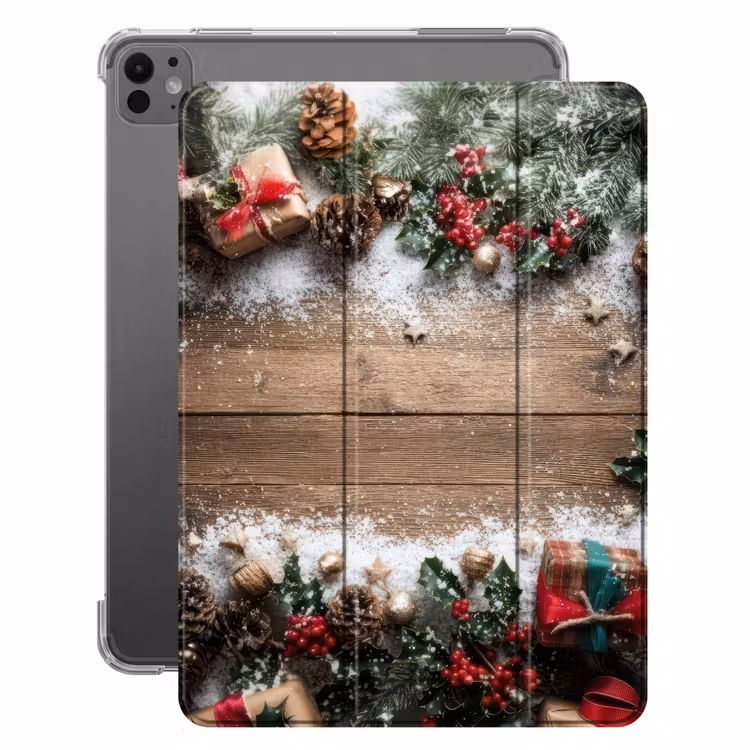 iPad-Hülle - Weihnachtsdekoration - Geschenke - Holz - Mehrfarbig — 1