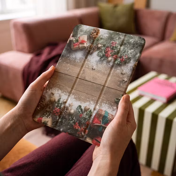 iPad-Hülle - Weihnachtsdekoration - Geschenke - Holz - Mehrfarbig — 4