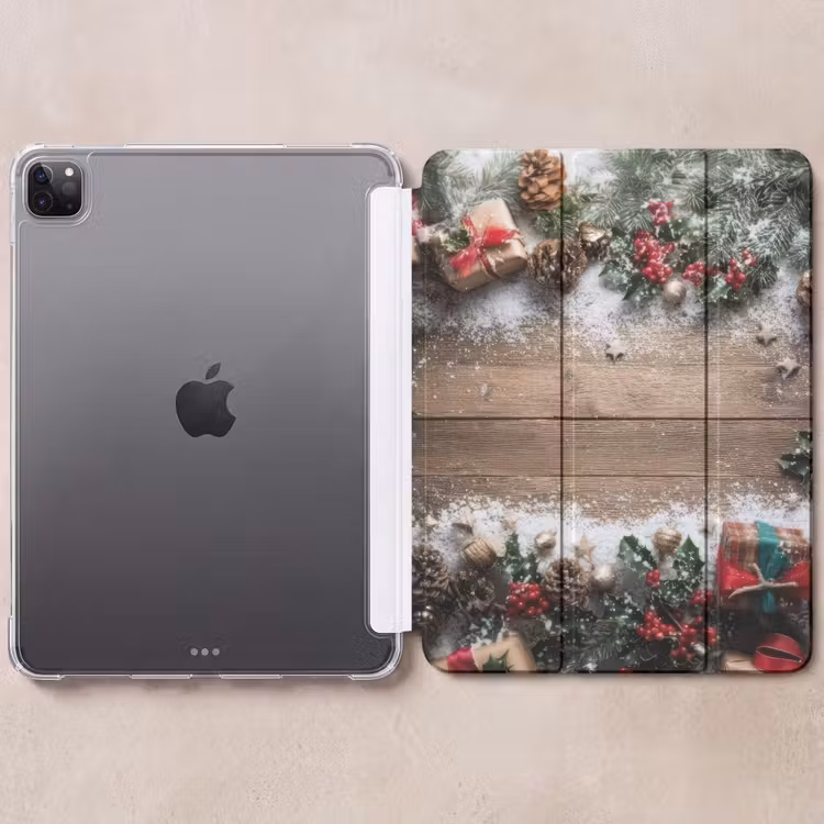 iPad-Hülle - Weihnachtsdekoration - Geschenke - Holz - Mehrfarbig — 6