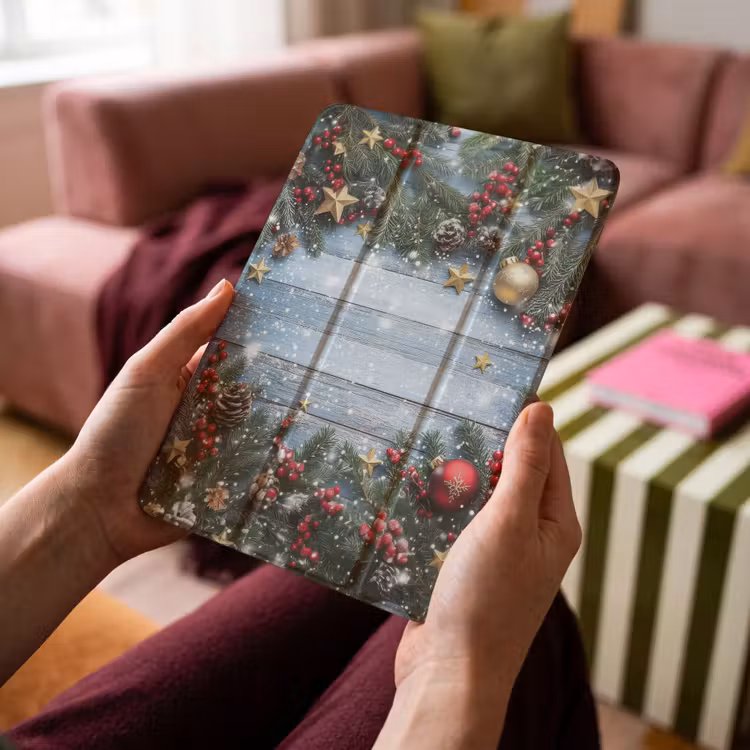 iPad-Hülle - Weihnachtsrahmen - Schnee - Mehrfarbig — 4