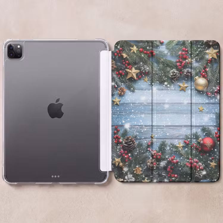 iPad-Hülle - Weihnachtsrahmen - Schnee - Mehrfarbig — 6