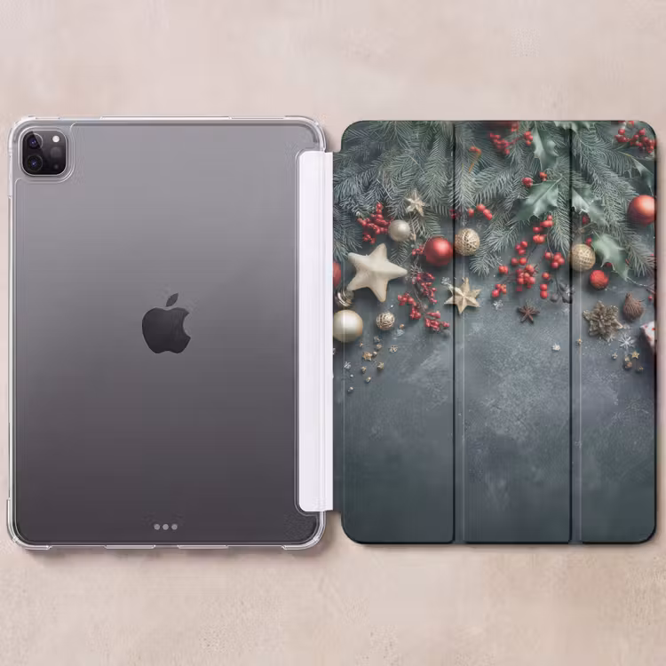 iPad-Hülle - Weihnachtsrahmen - Stechpalme - Farbenfroh — 6