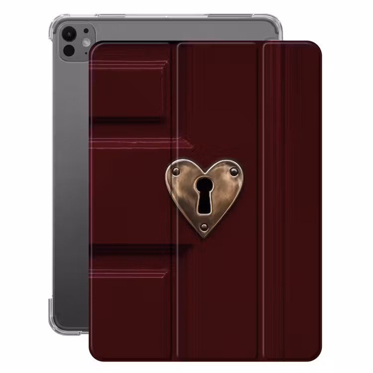 iPad-Hülle - Bordeaux - Schlüsselanhänger - Holz - Tür — 1