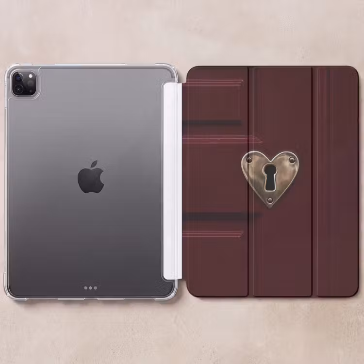 iPad-Hülle - Bordeaux - Schlüsselanhänger - Holz - Tür — 6