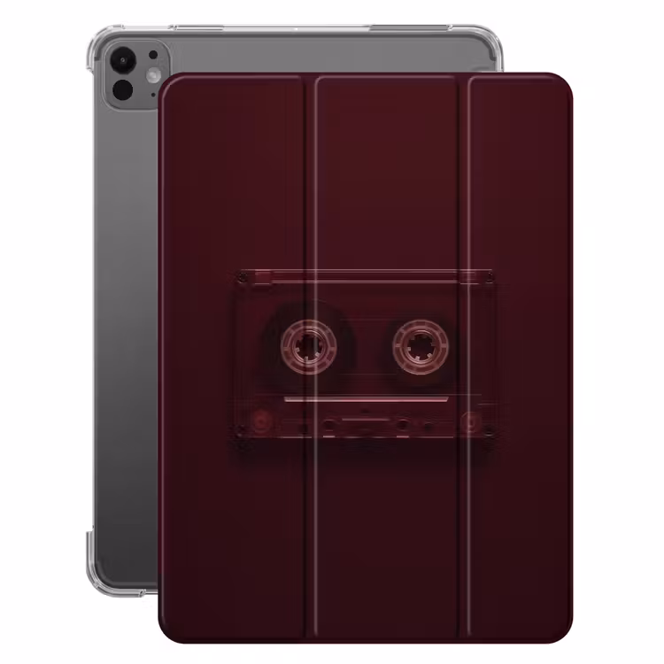 iPad-Hülle - Kassettenband - Bordeaux - Vintage — 1