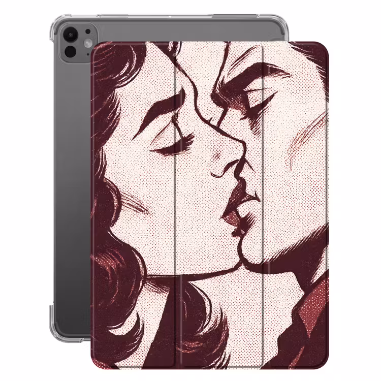 iPad-Hülle - Kissen - Menschen - Retro - Bordeaux — 1