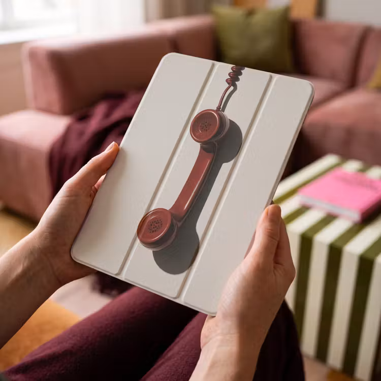 iPad-Hülle - Telefon - Kabel - Rot - Minimalistisch — 4