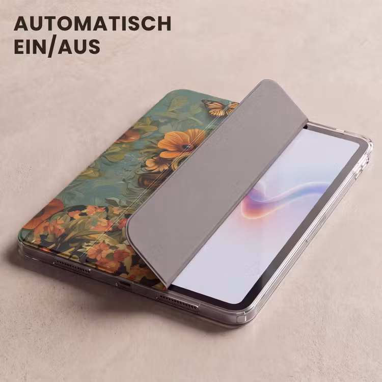 iPad-Hülle - Frau - Blumen - Schmetterlinge - Natur - Vintage — 5