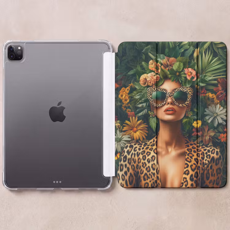 iPad-Hülle - Frau - Pantherdruck - Dschungel - Natur - Luxus — 6