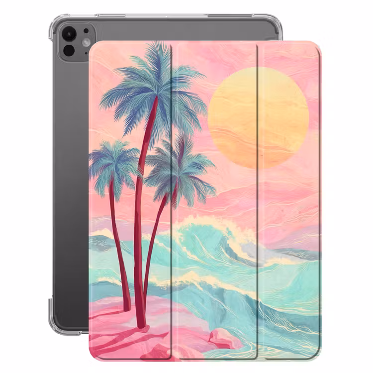 iPad-Hülle - Palmen - Wellen - Meer — 1