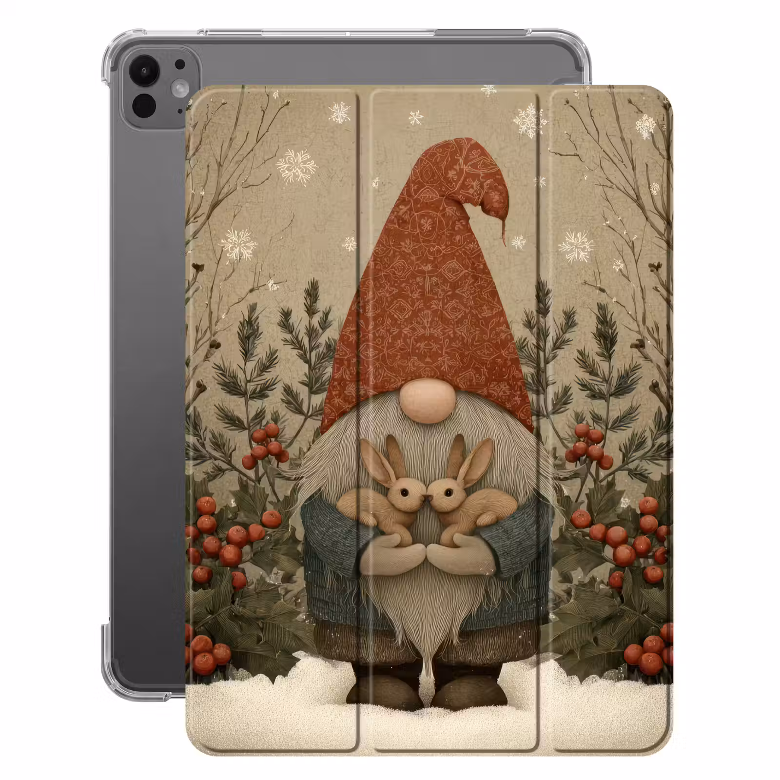 iPad-Hülle - Weihnachtswichtel - Hasen - Bunt — 1