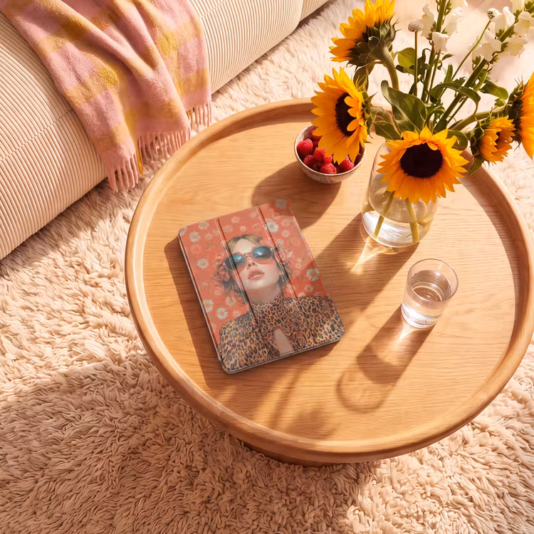 iPad-Hülle - Frau - Bunt - Tiermuster - Blumen — 2